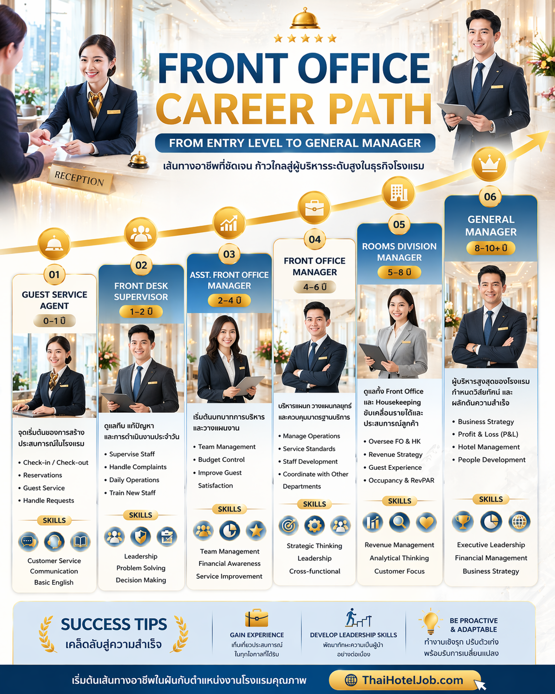 Front Office Career Path: เส้นทางสู่ GM. ในธุรกิจโรงแรม